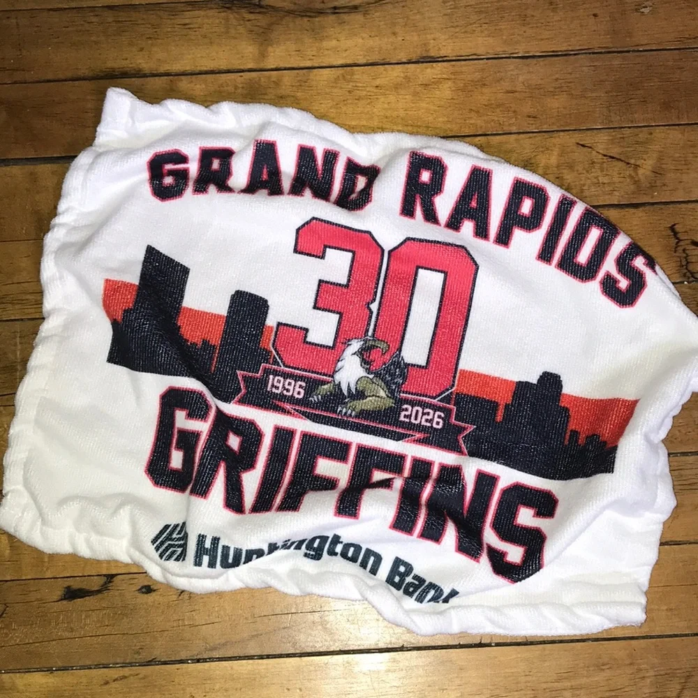 Grand Rapids Griffins Kids White & Red Team Hand Towel